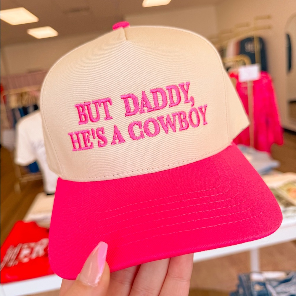 Pink and Cream Cowboy Cap